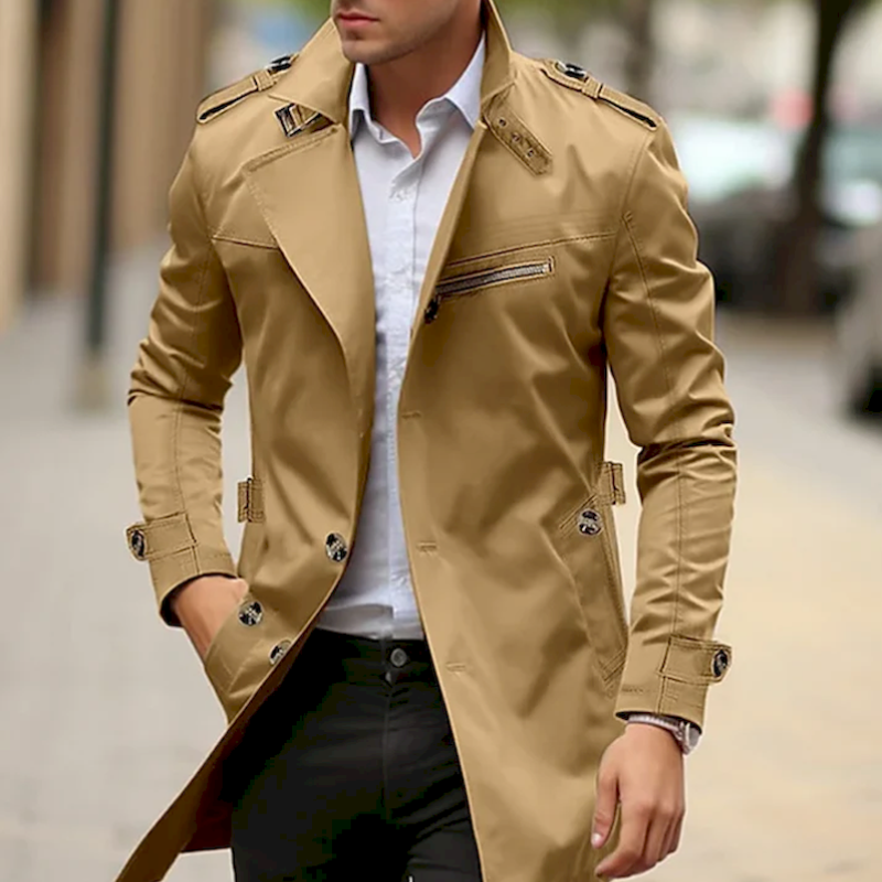 Damian | Men's Stylish Trench Coat Tailored Fit