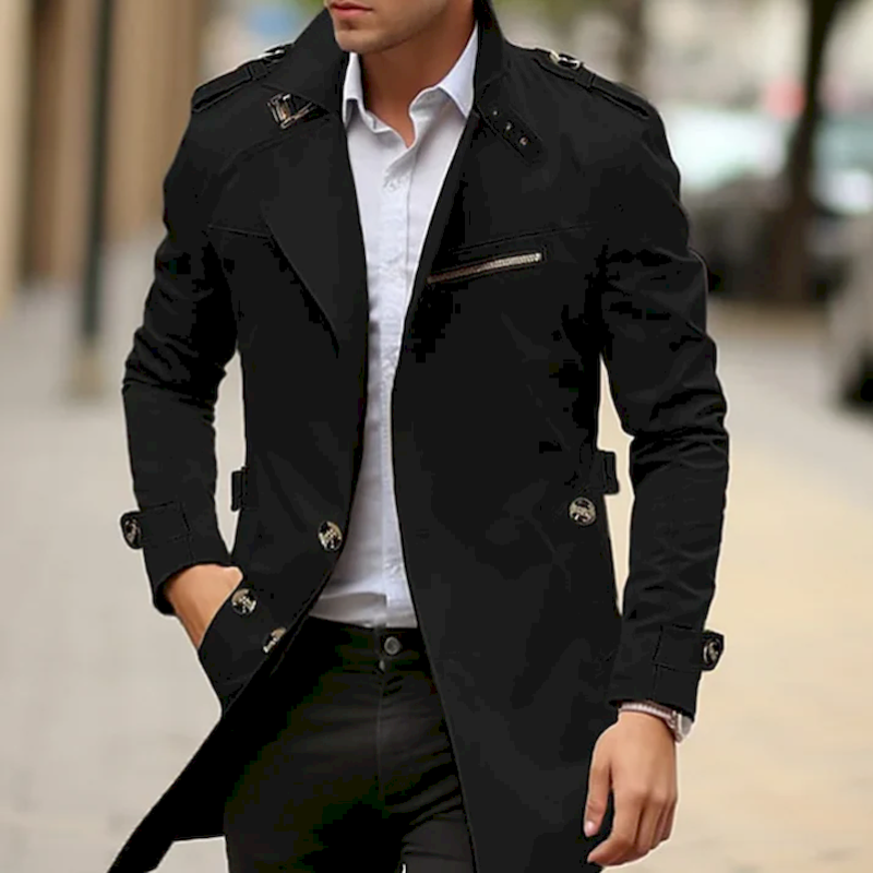 Damian | Men's Stylish Trench Coat Tailored Fit